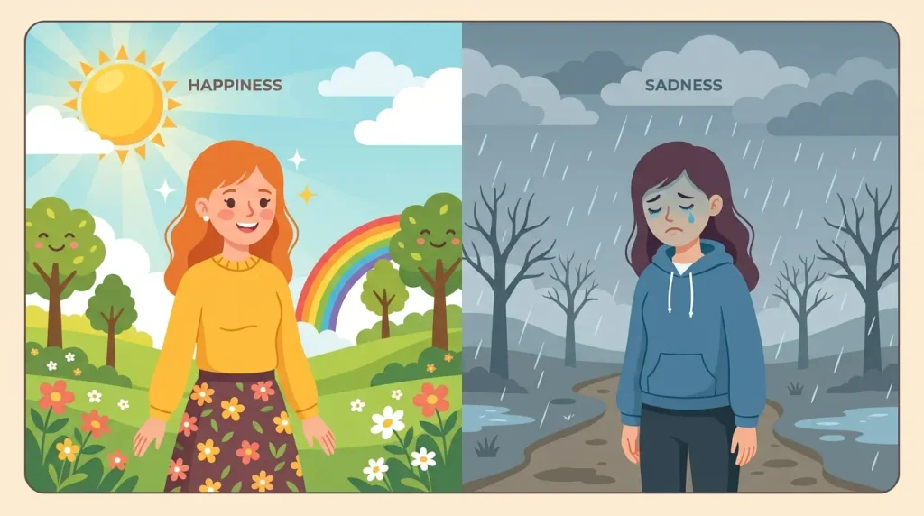 synonyms and antonyms for happy