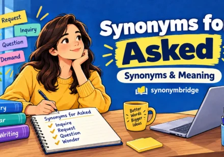 synonyms for asked