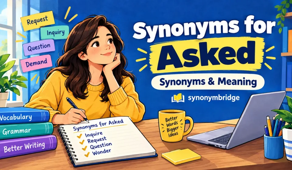 synonyms for asked