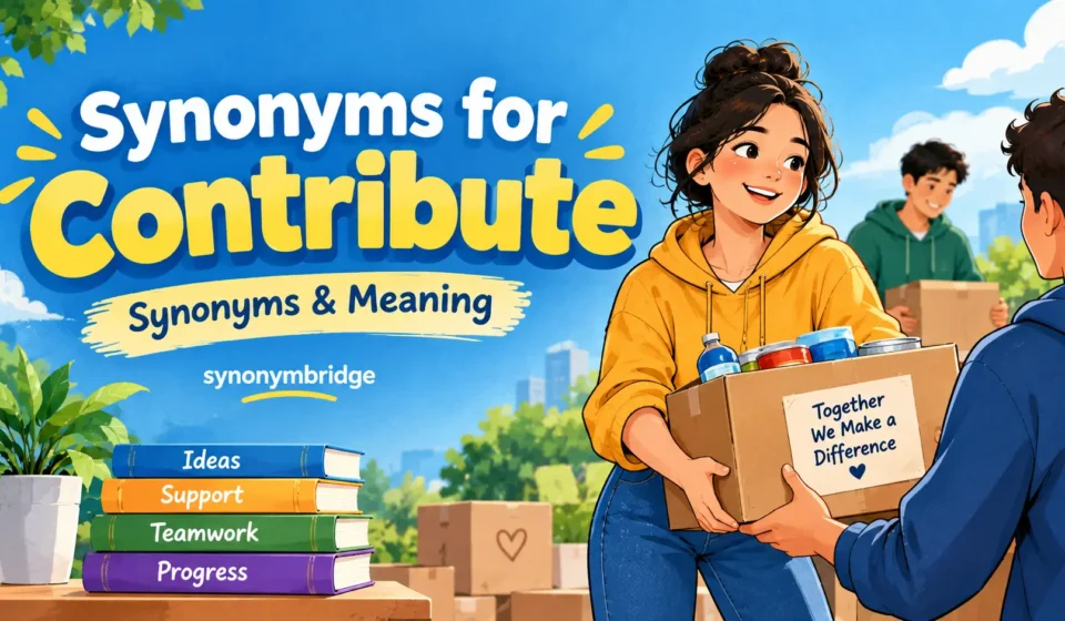 synonyms for contribute
