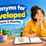 synonyms for developed