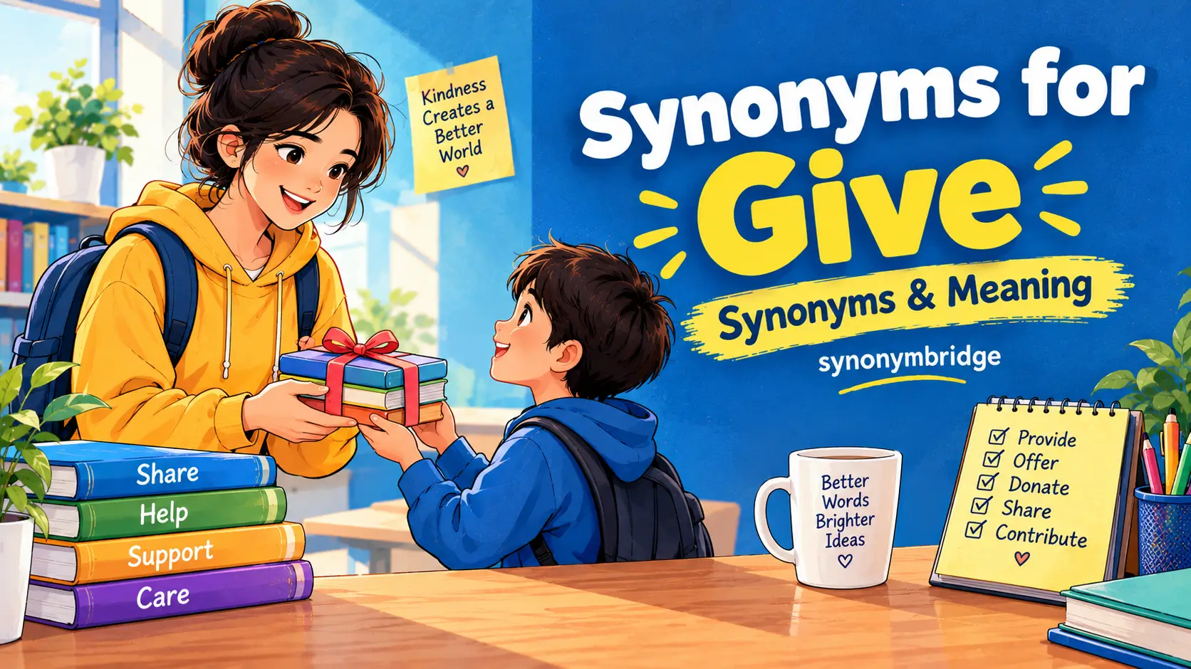 50 Synonyms for Give: Meanings, Examples & Better Alternatives