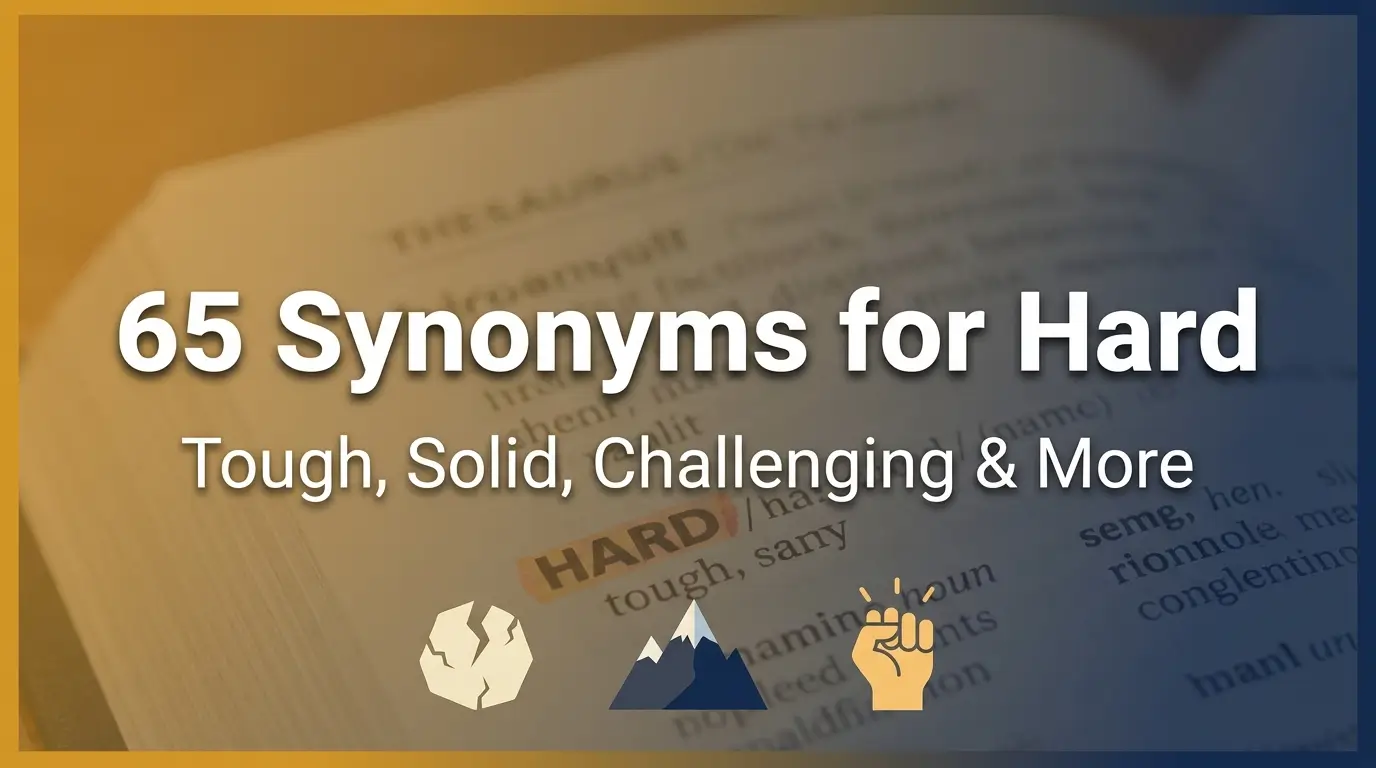 65 Synonyms for Hard (Easy Words to Use Instead of Hard)