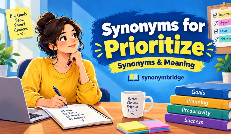 synonyms for prioritize