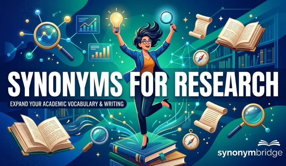 synonyms for research