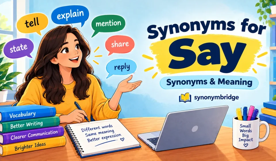 synonyms for say