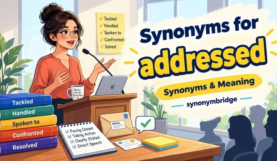 synonyms for addressed