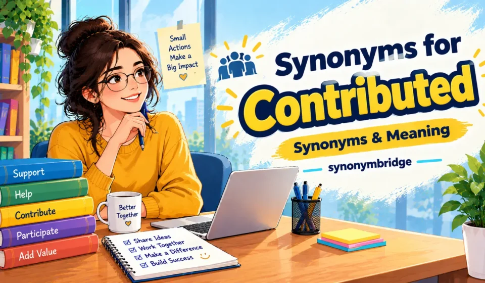 synonyms for contributed