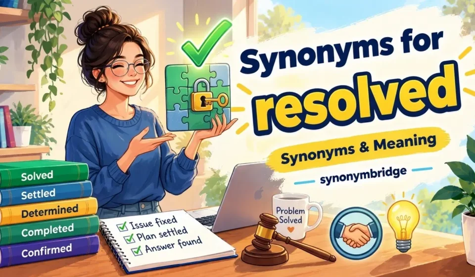 synonyms for resolved