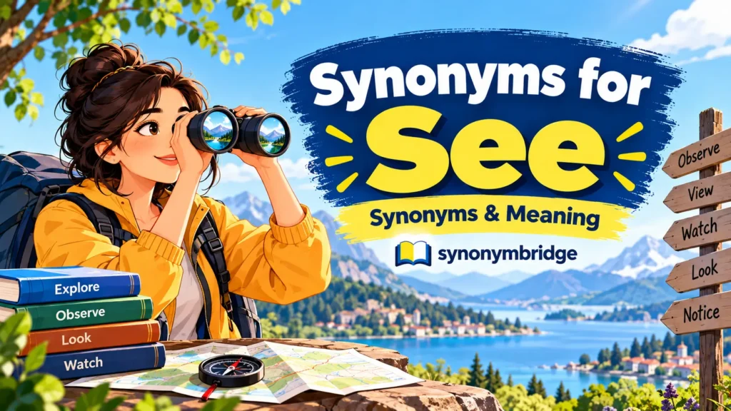synonyms for see