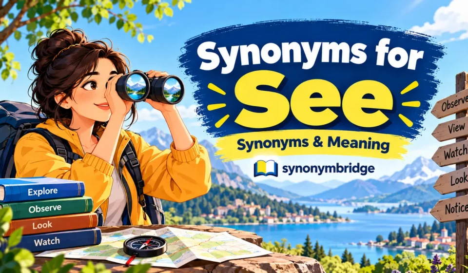 synonyms for see